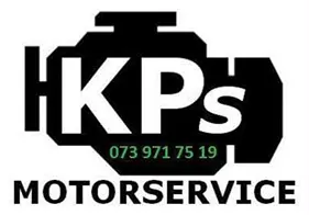 KP Motor & Fritidsservice AB logga i svart, vit och grön